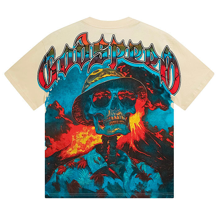 GODSPEED Rock Skeleton Car Graphic T-Shirt