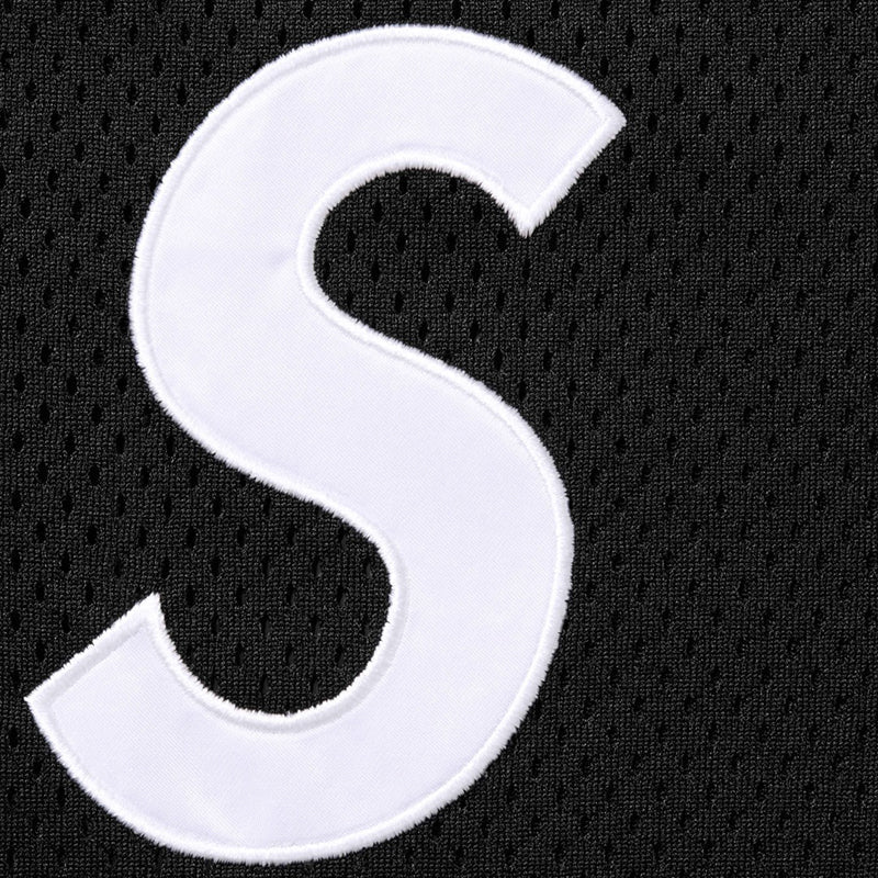 Supreme S Logo Baseball Henley — Black / White