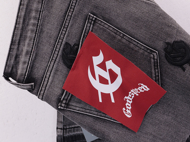 GODSPEED Denim Shorts – Slim Fit Cotton Blend Short with Frayed Detail