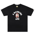 BAPE Plaid Ape Head College Logo Tee