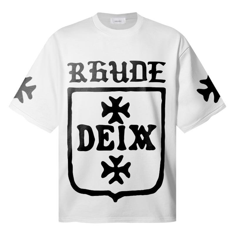 RHUDE Deix Shield Tee – Black / White