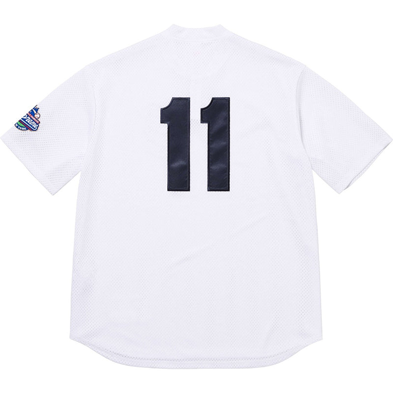 Supreme S Logo Baseball Henley — Black / White