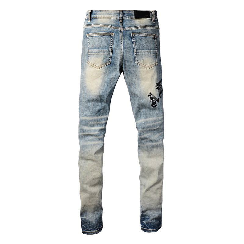 AMIRI Skinny Destroyed Jeans – Full Length Denim