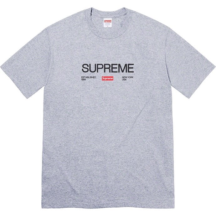 Supreme 21FW Est. T-Shirt — Black / White