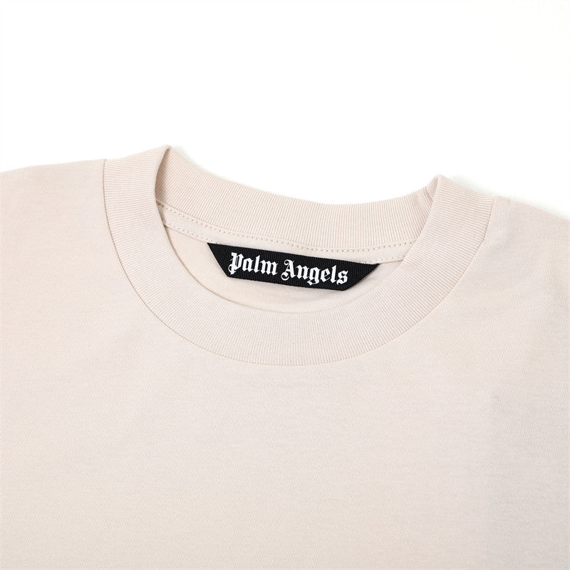 Palm Angels Palm Tree Chest Logo Paint Splatter Oversized T-Shirt