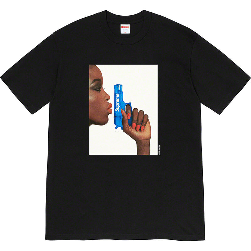 Supreme 21SS Water Pistol T-Shirt — Black / White / Navy / Pink