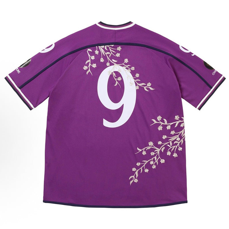 Supreme Floral Soccer Jersey — Purple