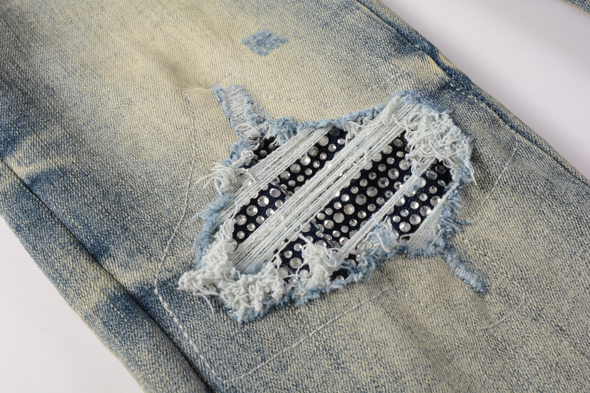 AMIRI Slim Fit Distressed Jeans – Full Length Denim