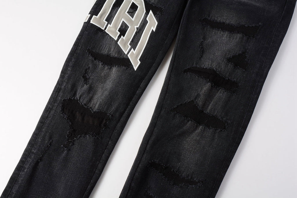 AMIRI Slim Fit Distressed Jeans – Full Length Denim