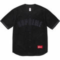 Supreme Ultrasuede Mesh Baseball Jersey — Black / Gray
