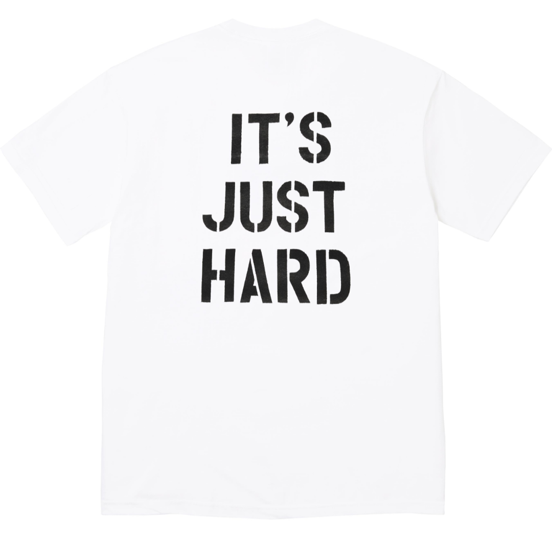 Supreme SS26 Hard Tee — Black / White / Navy