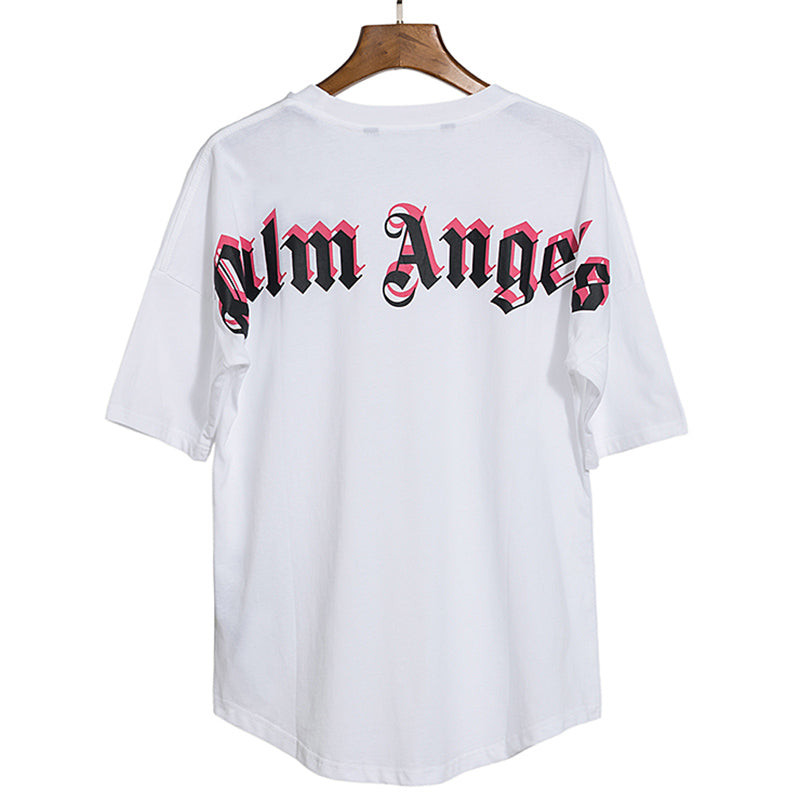 Palm Angels Double-Color Gothic Back Logo T-Shirt – White