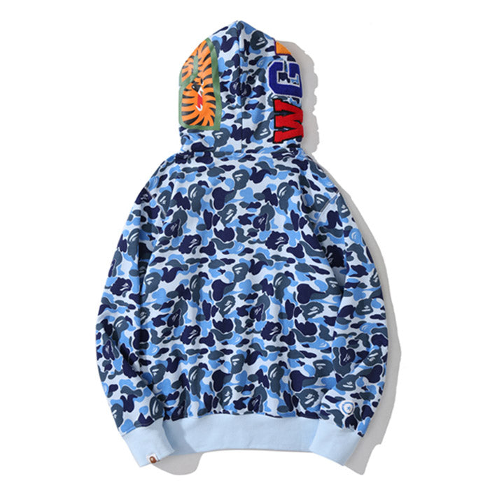 BAPE Big ABC Camo Shark Double-Hood Hoodie & Shorts Set