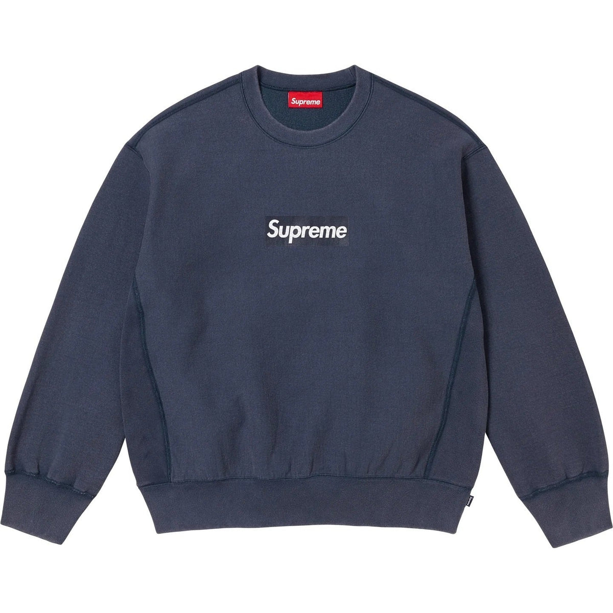 Supreme SS25 Washed Box Logo Crewneck Sweatshirt