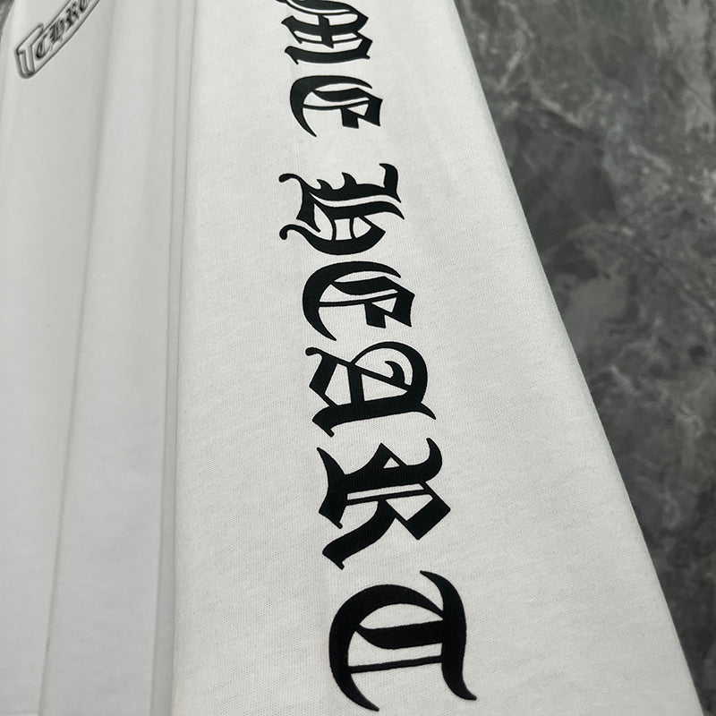 Chrome Hearts Gothic Sleeve Logo Pocket Long Sleeve Tee – White / Black