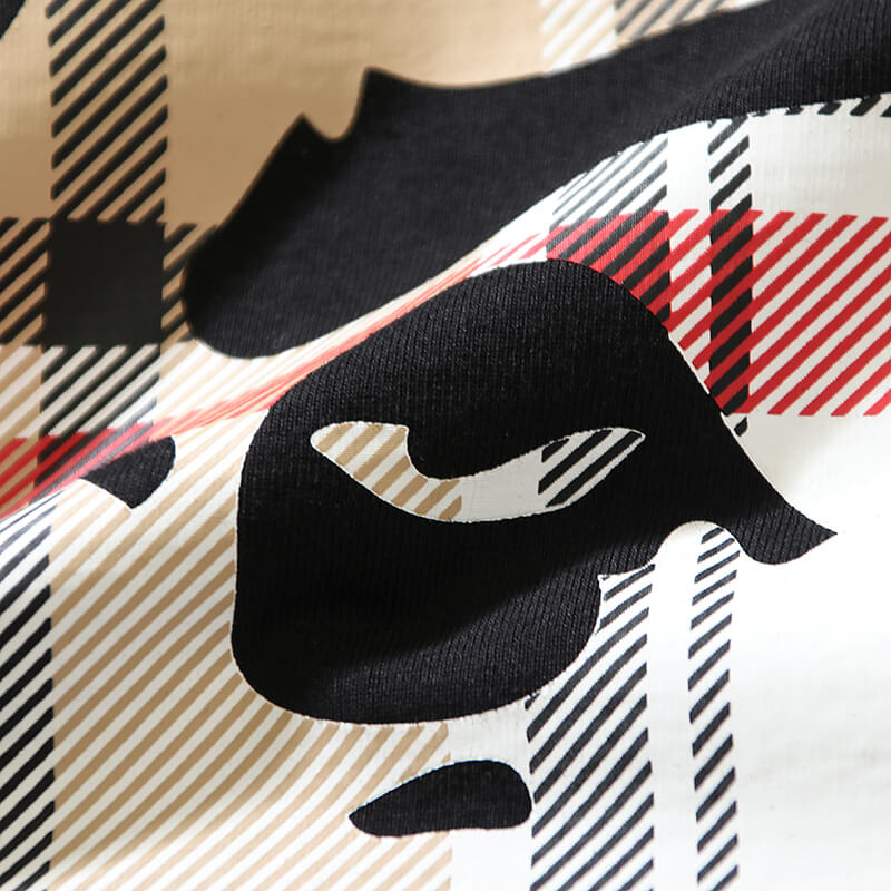 BAPE Burberry Plaid Ape Head T-Shirt by A Bathing Ape