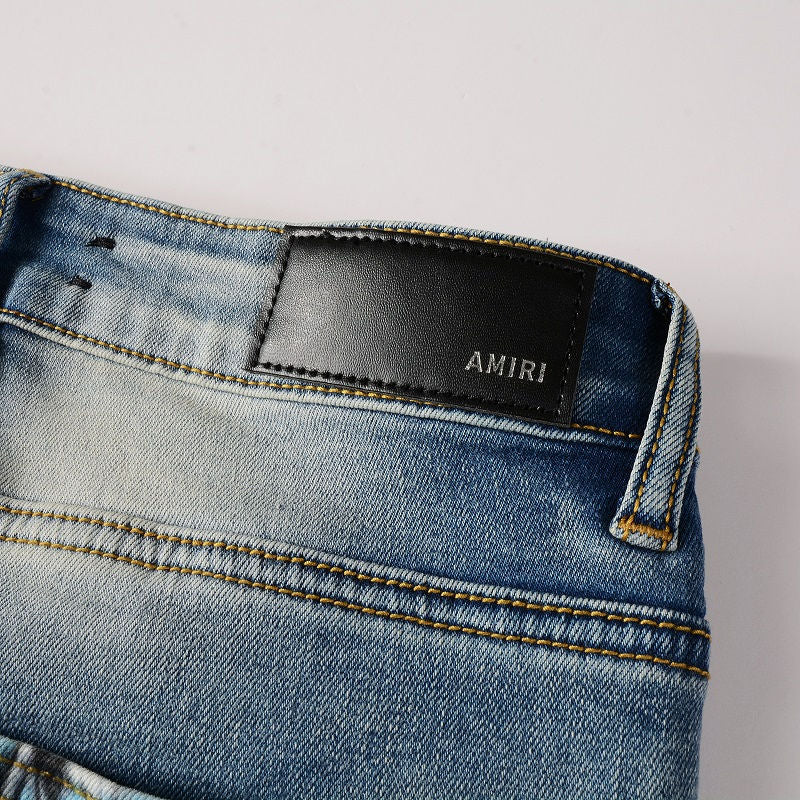 AMIRI Jeans #898 – Slim Fit Distressed Denim