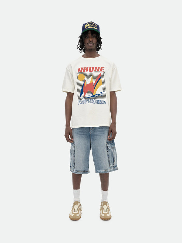 RHUDE Poster T-Shirt – Apricot