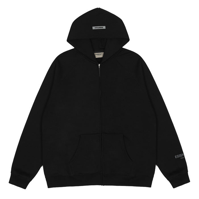 Fear Of God Essentials Zip-Up Hoodie – Black / White / Brown / Matcha Green / Apricot