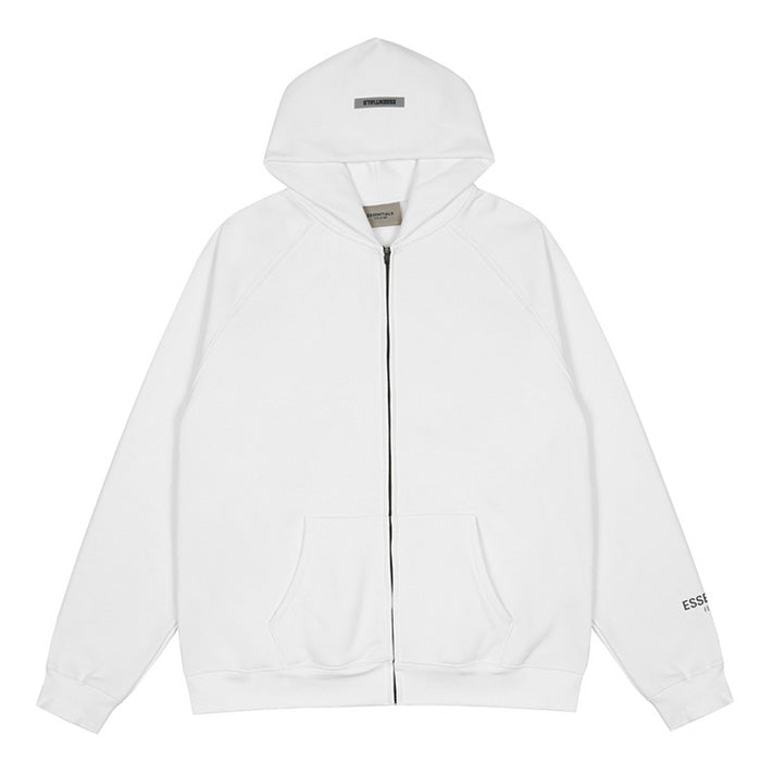 Fear Of God Essentials Zip-Up Hoodie – Black / White / Brown / Matcha Green / Apricot