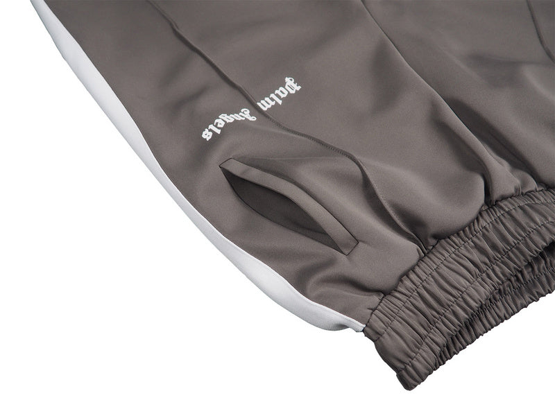 Palm Angels Cement Gray Running Shorts