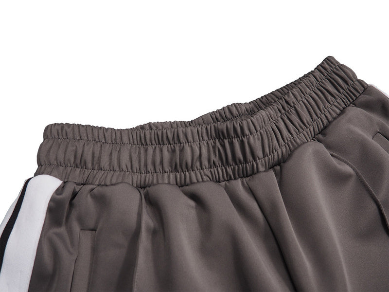 Palm Angels Cement Gray Running Shorts