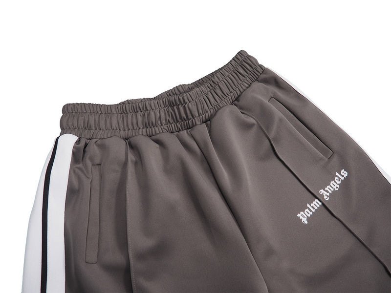 Palm Angels Cement Gray Running Shorts