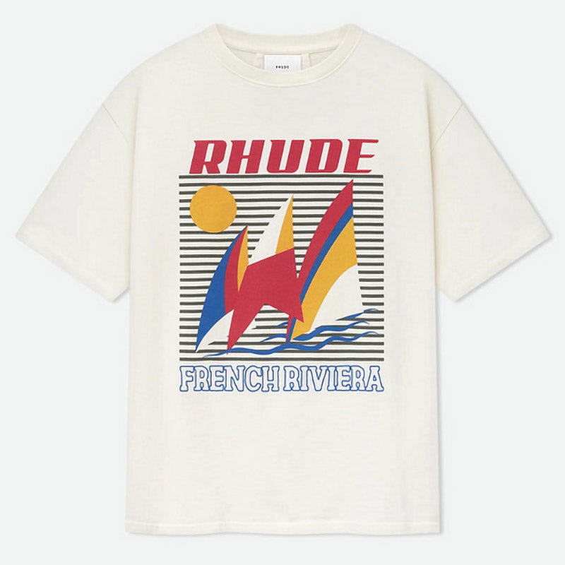 RHUDE Poster T-Shirt – Apricot