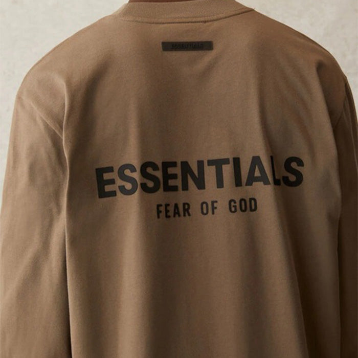 Fear of God Essentials Long Sleeve Tee – Brown / Black / Khaki / Apricot