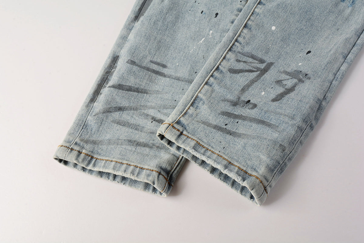 AMIRI Slim Jeans #8899 – Distressed Cotton Denim