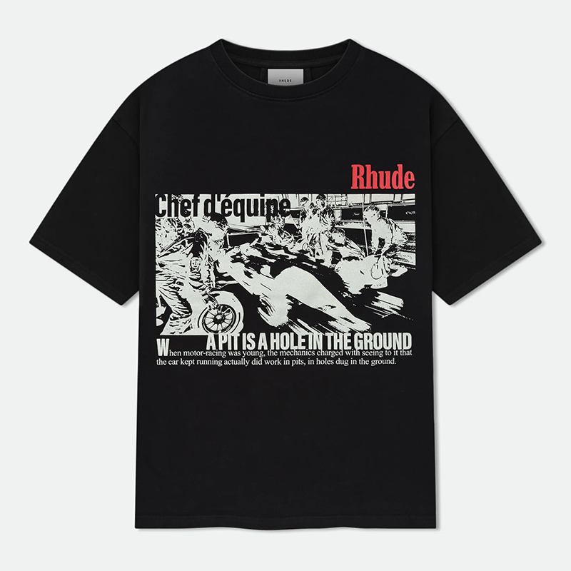 RHUDE Champions Du Monde Tee – Black