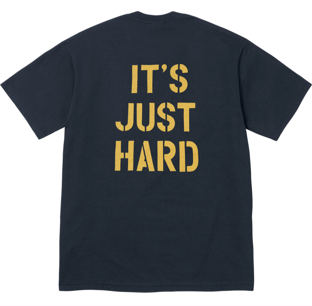 Supreme SS26 Hard Tee — Black / White / Navy