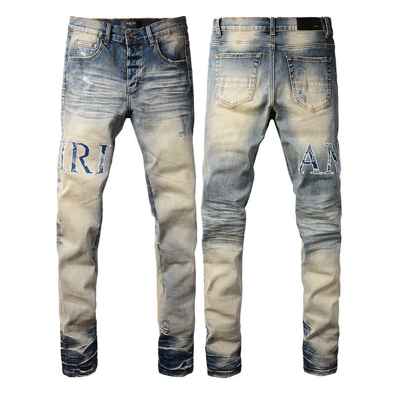AMIRI Slim Fit Distressed Jeans – Full Length Denim