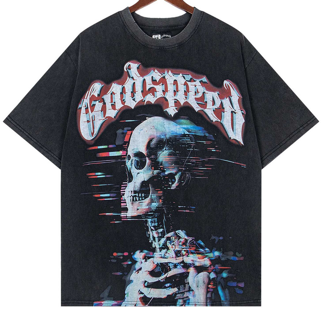 GODSPEED Glitchy Graphic T-Shirt – 100% Cotton
