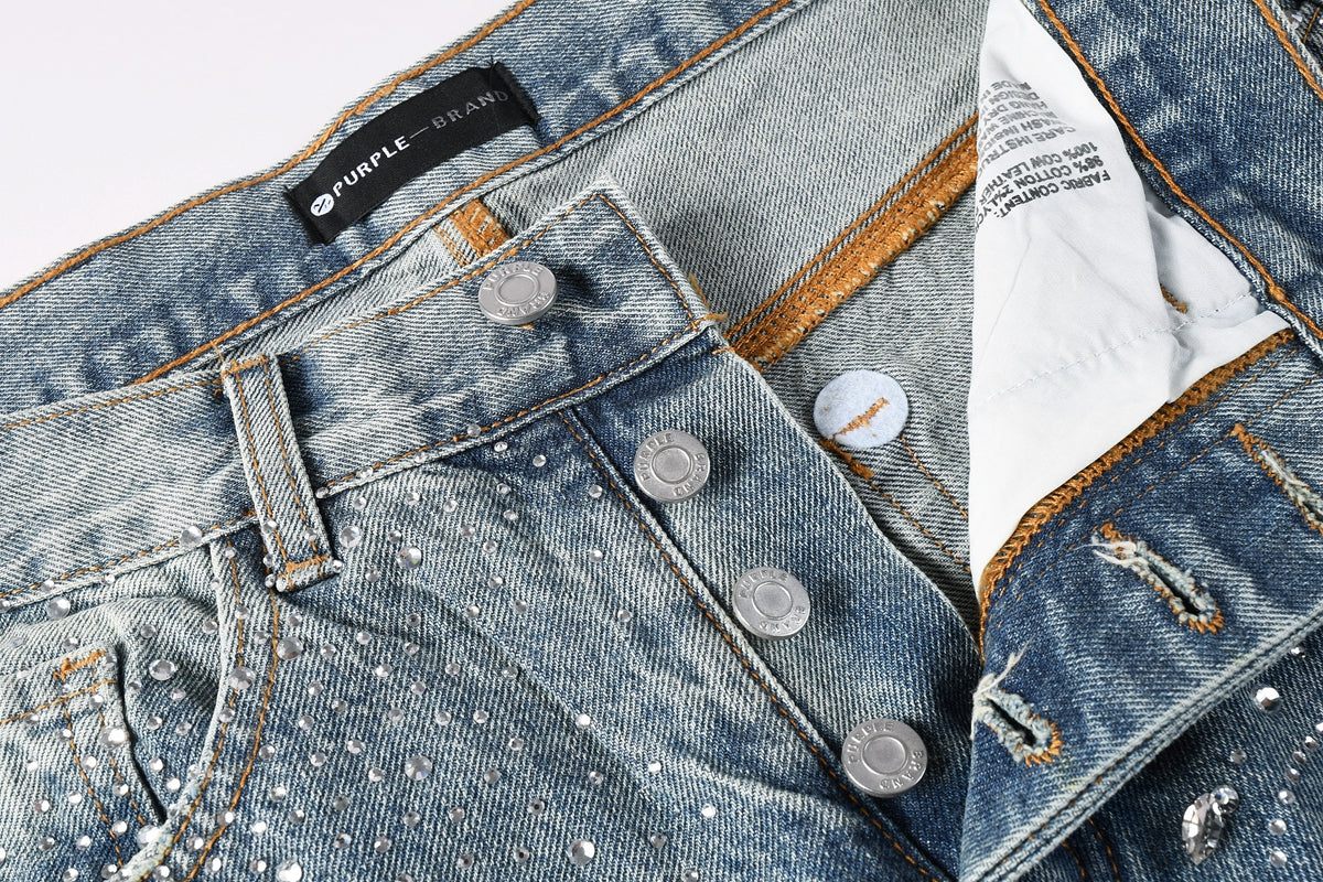 Purple Brand Crystal Diamond Skinny Jeans #9129