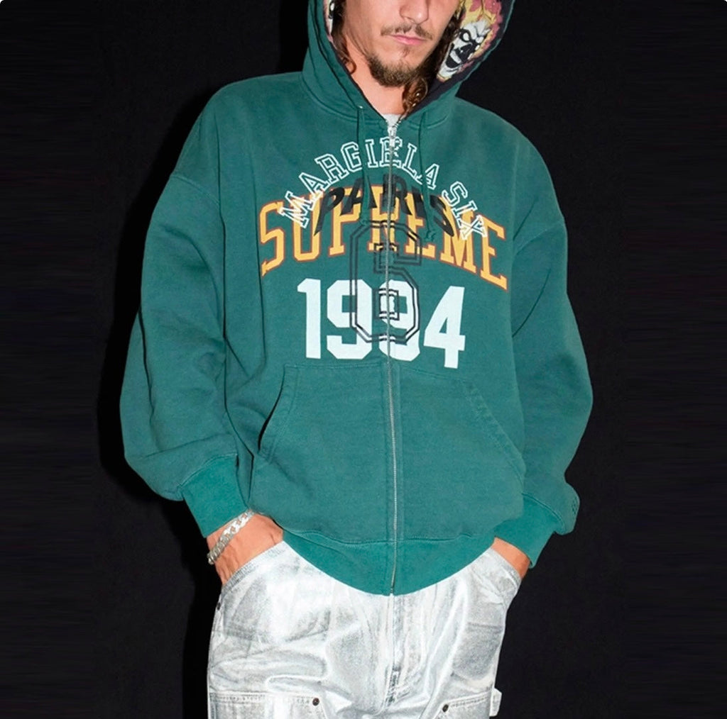 Supreme x Maison Margiela SS24 Zip Up Hooded Sweatshirt