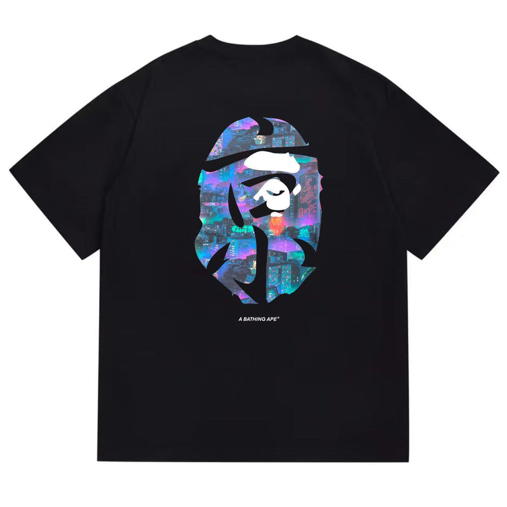 BAPE Ape Head Graphic Tee – Relaxed Fit Cotton Crewneck