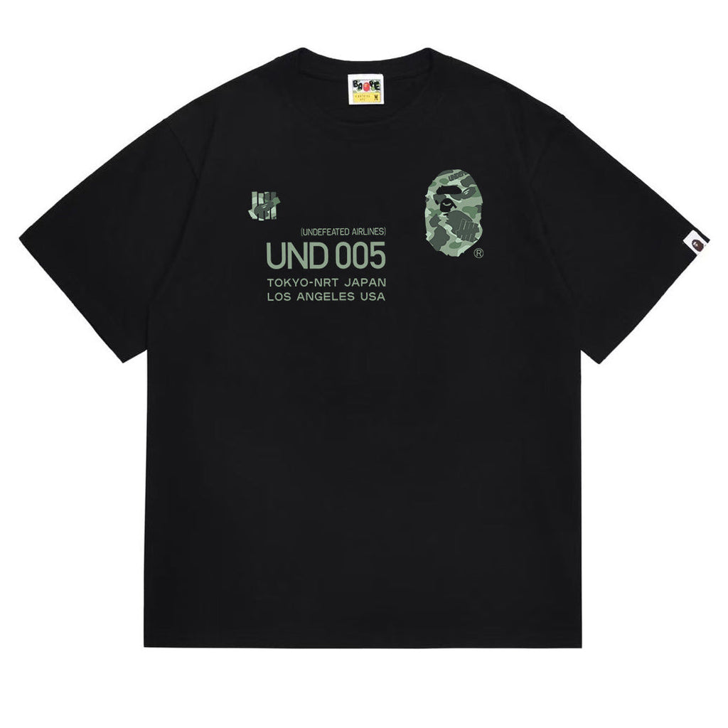 BAPE Ape Head Printed Tee - Black & White