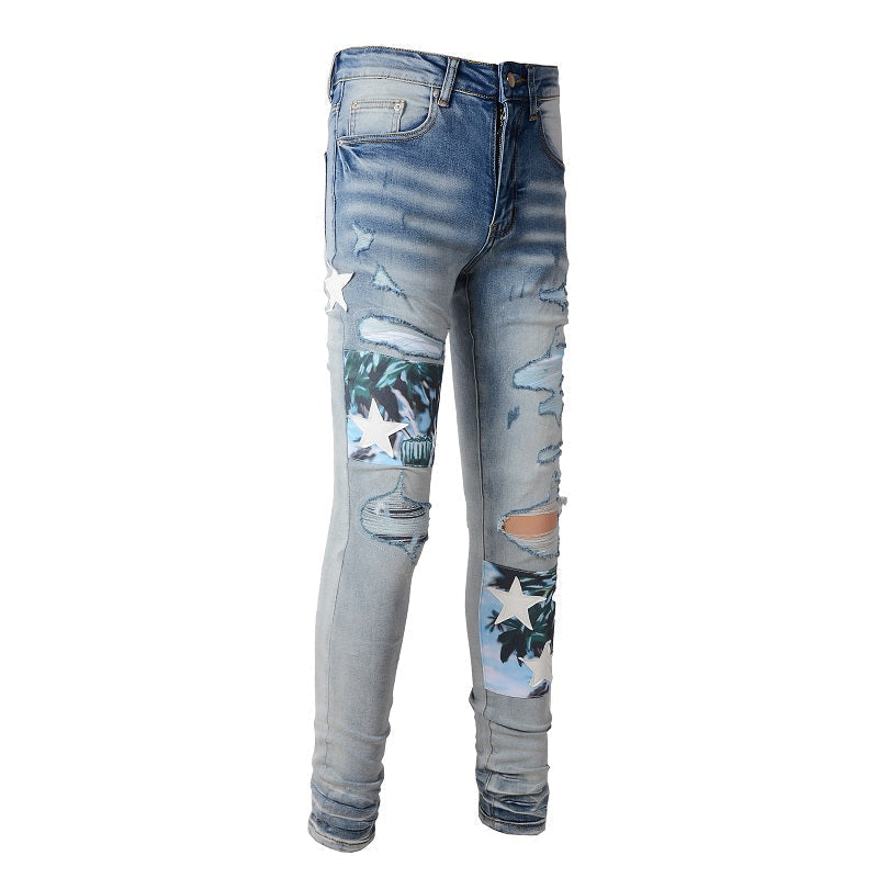 AMIRI Jeans #898 – Slim Fit Distressed Denim