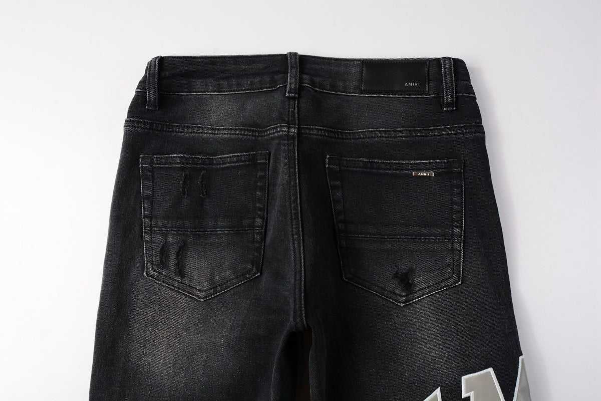 AMIRI Slim Fit Distressed Jeans – Full Length Denim