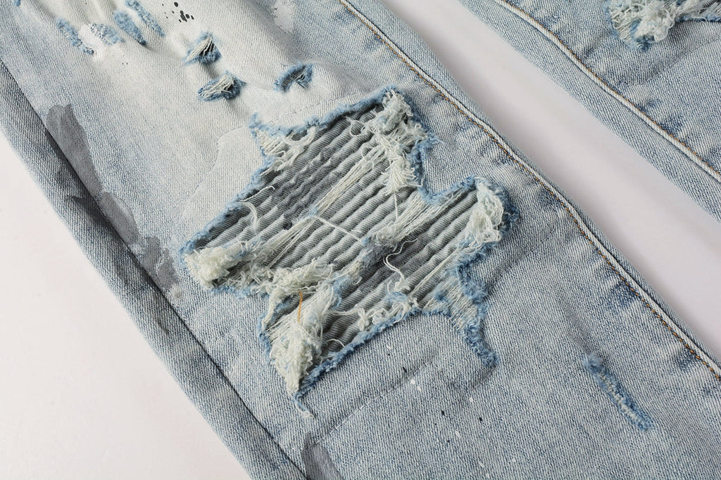AMIRI Slim Jeans #8899 – Distressed Cotton Denim