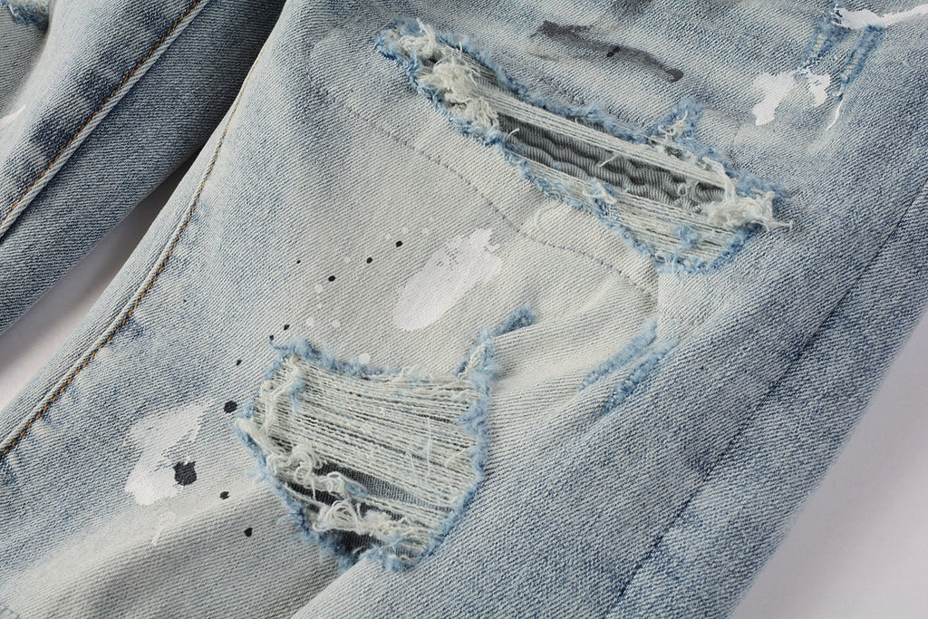 AMIRI Slim Jeans #8899 – Distressed Cotton Denim