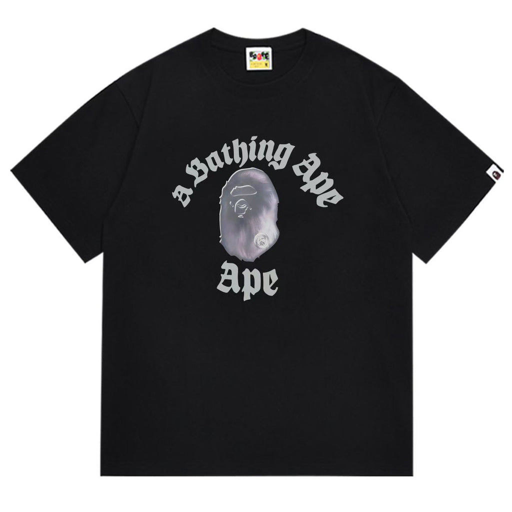 BAPE Ape Head Graphic Tee - Black & White