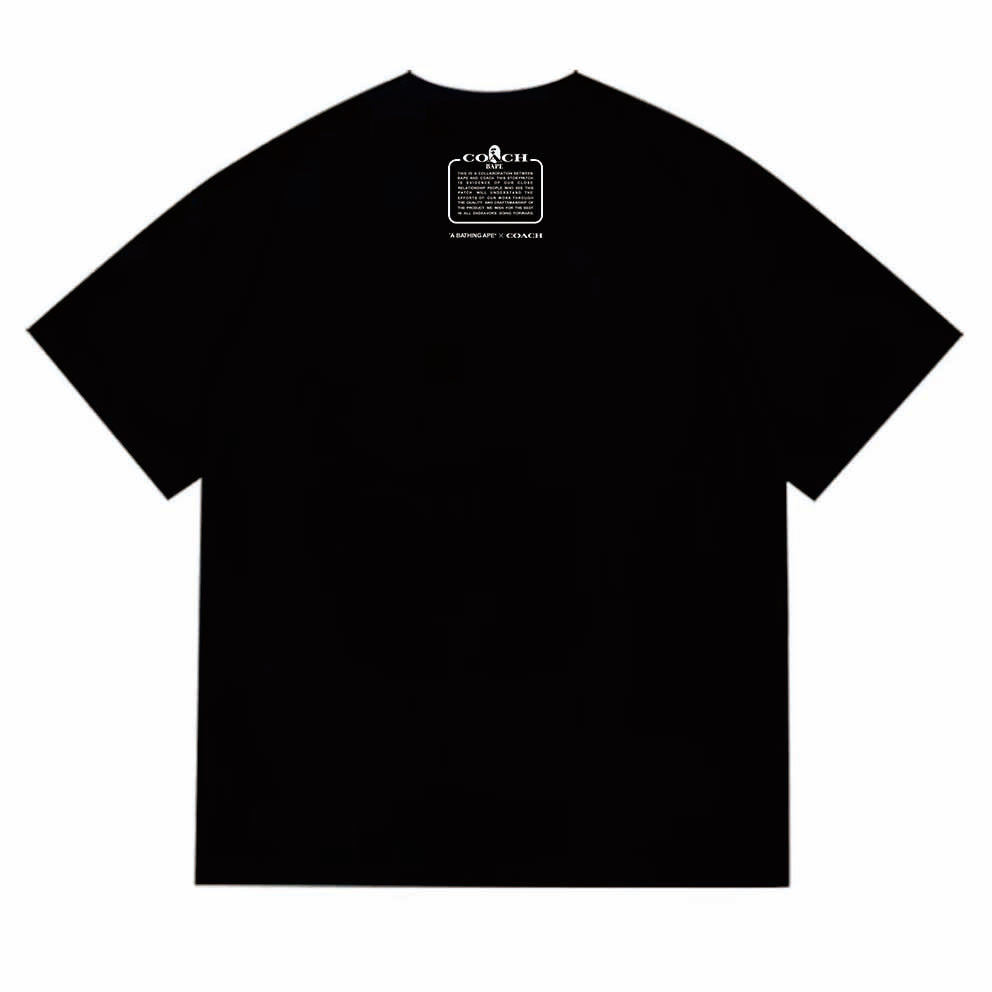 BAPE Ape Head Printed Tee - Black & White