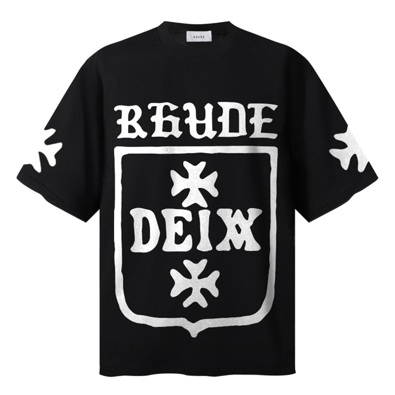 RHUDE Deix Shield Tee – Black / White