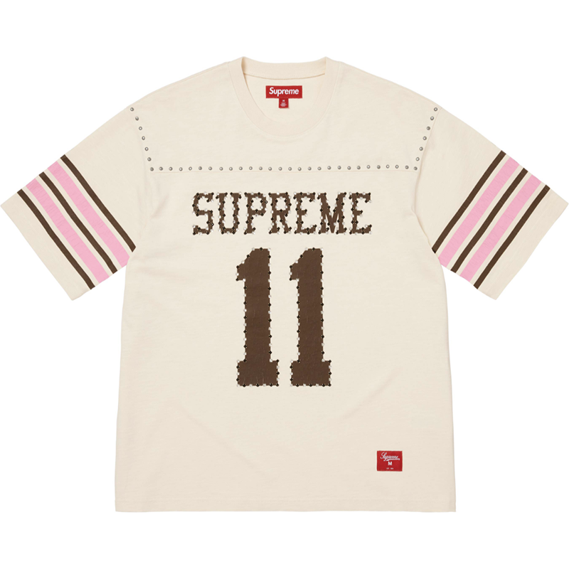 Supreme Studded Football Jersey — Blue / Apricot