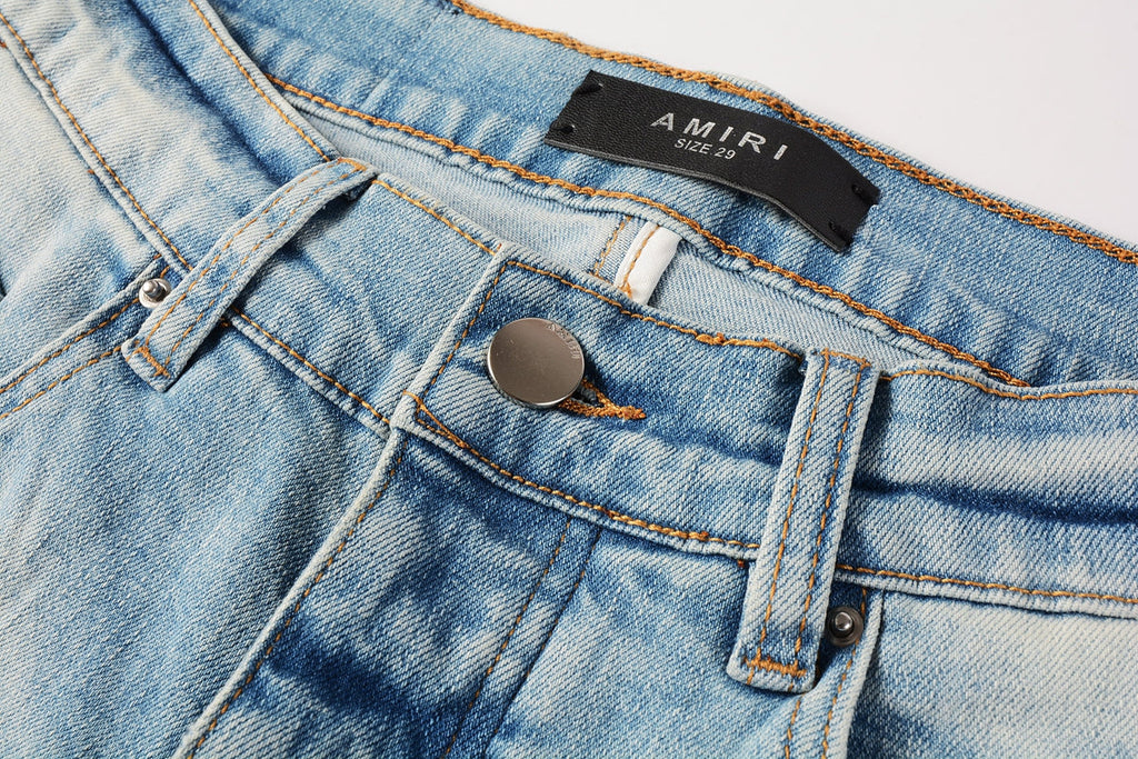AMIRI Slim Fit Distressed Jeans – Full Length Denim