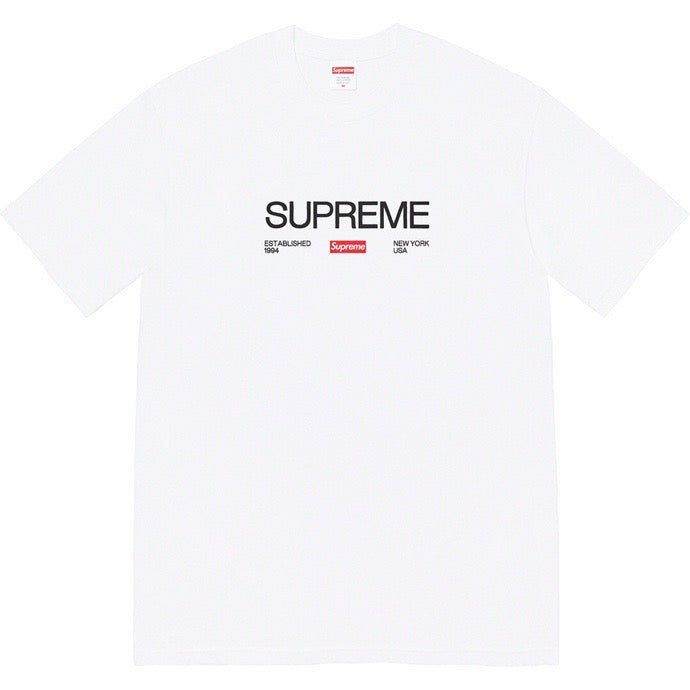 Supreme 21FW Est. T-Shirt — Black / White