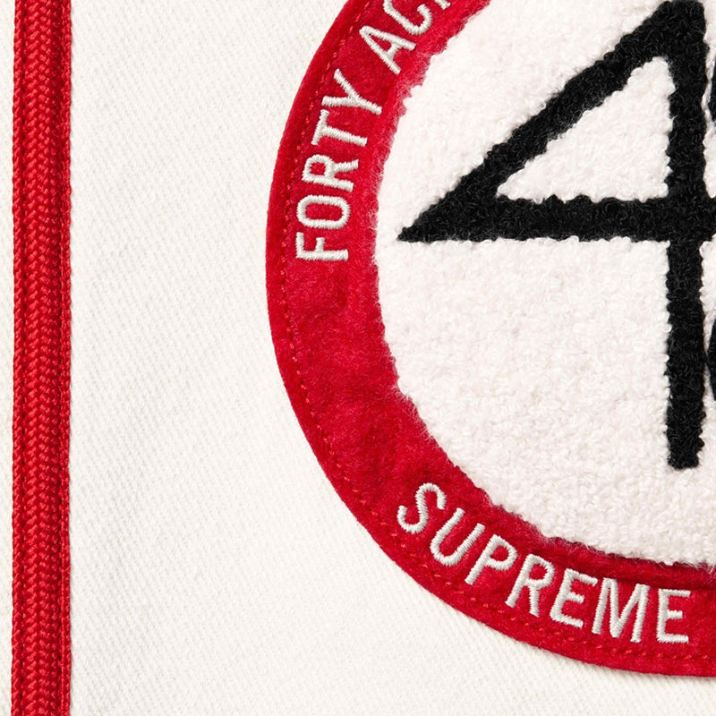 Supreme 40 Acres Twill Baseball Jersey — Black / White