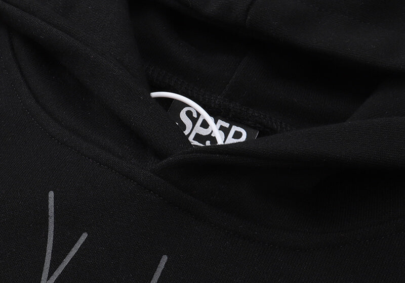 SP5DER Young Thug Punk Graphic Hoodie – Black